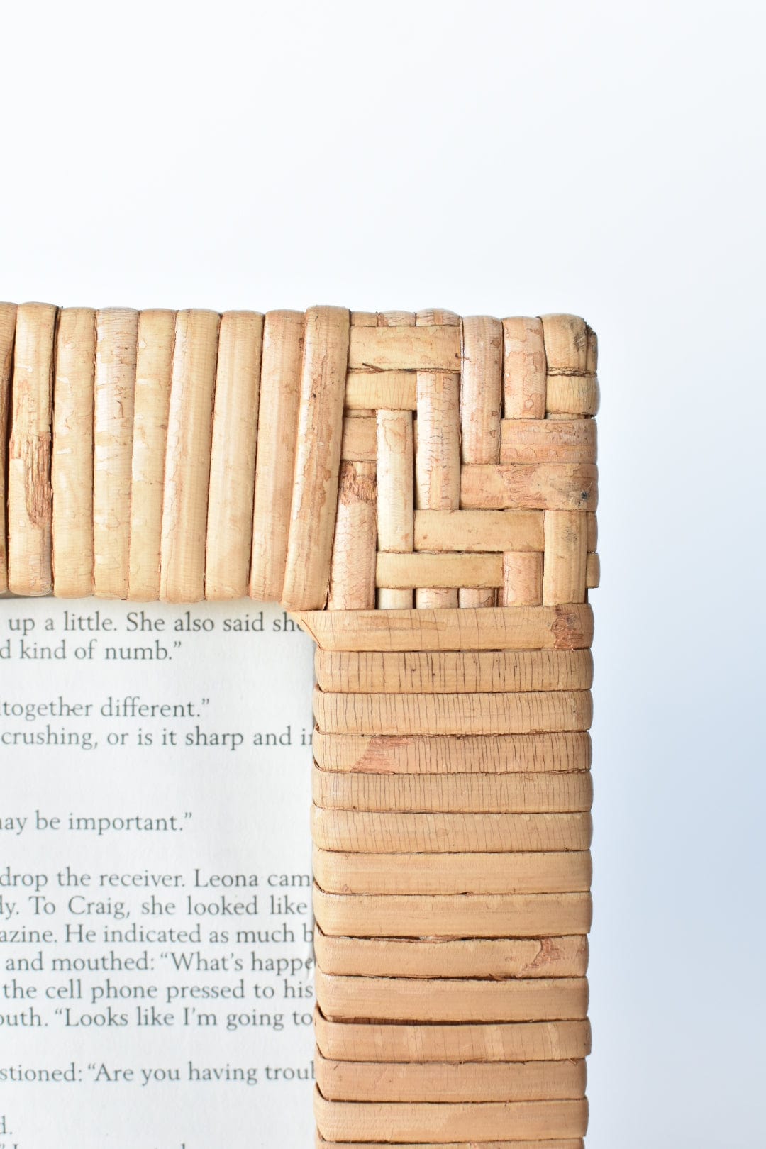 Woven Rattan Picture Frame (holds 4x6) (online exclusive)