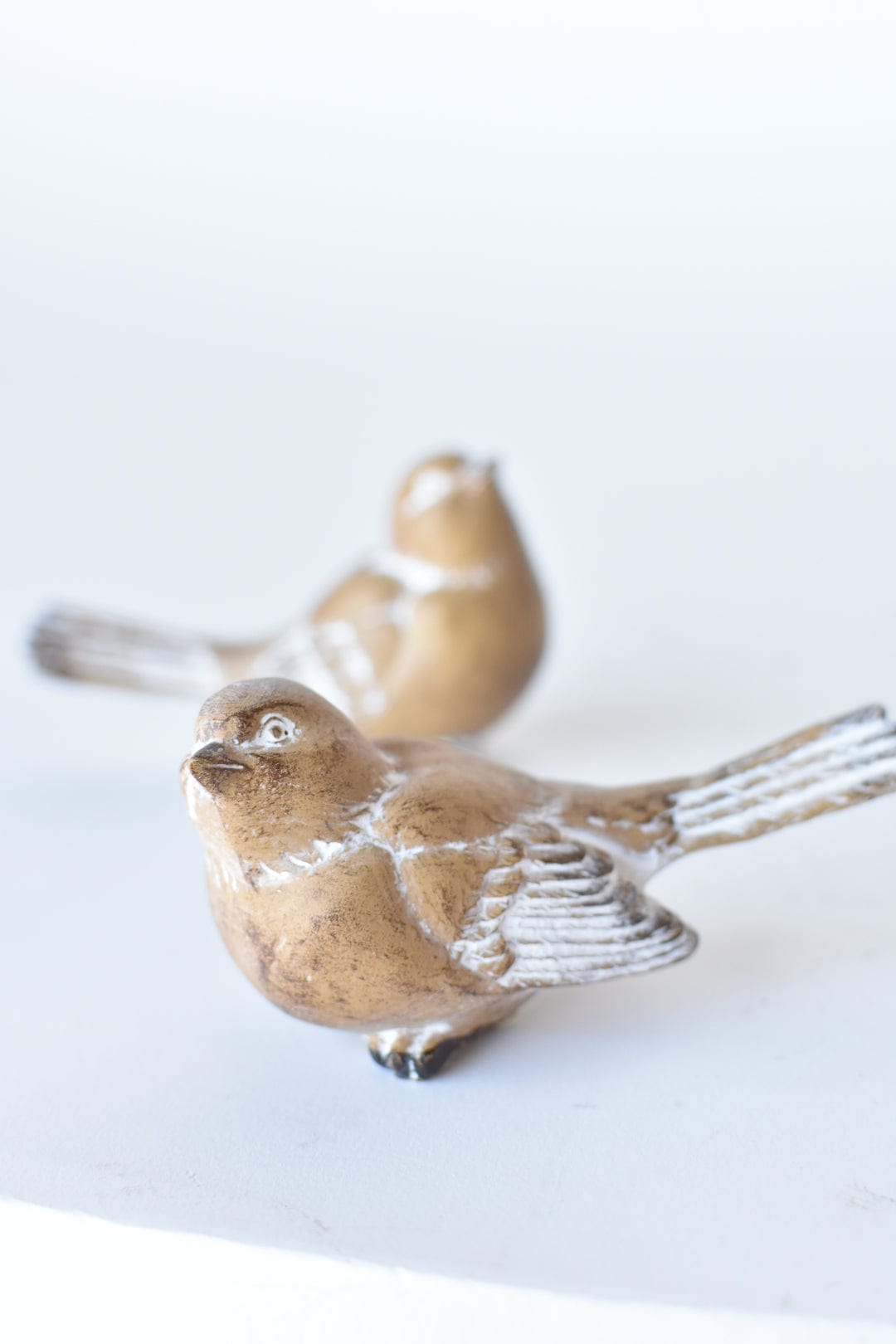 Distressed Wood Finish Birds (Set of 2) (Online exclusive)
