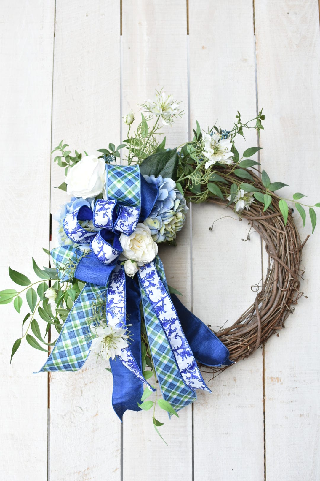 Blue and White Spring Wreath (Online exclusive)