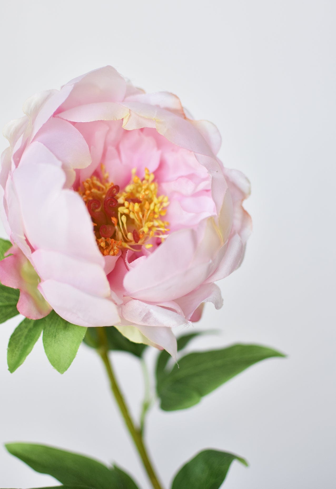 22" Faux Pink Peony Stem  (online exclusive)