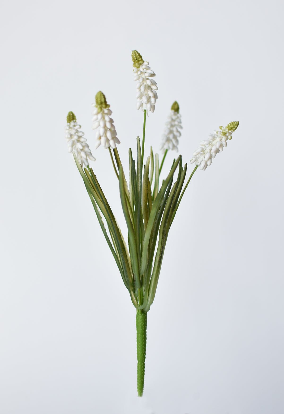 12.5" Faux White Muscari Bush Grape Hyacinth (Online exclusive)