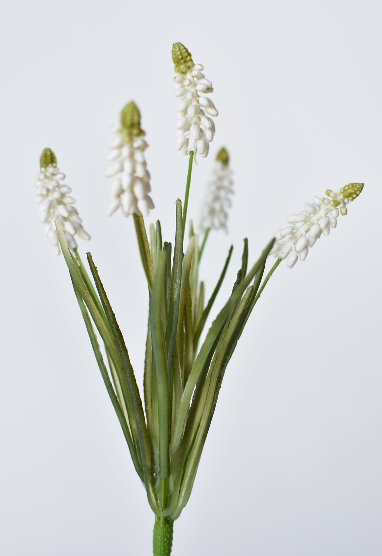 12.5" Faux White Muscari Bush Grape Hyacinth (Online exclusive)