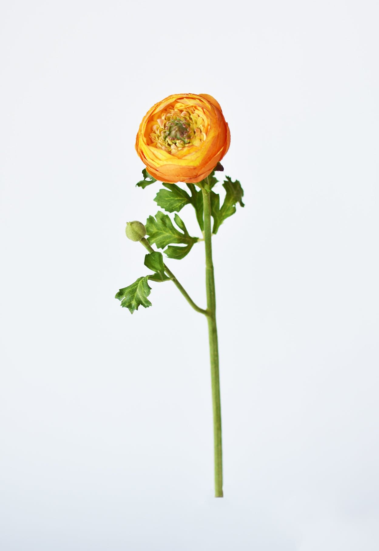 13" Faux Orange Ranunculus Stem (Online exclusive)