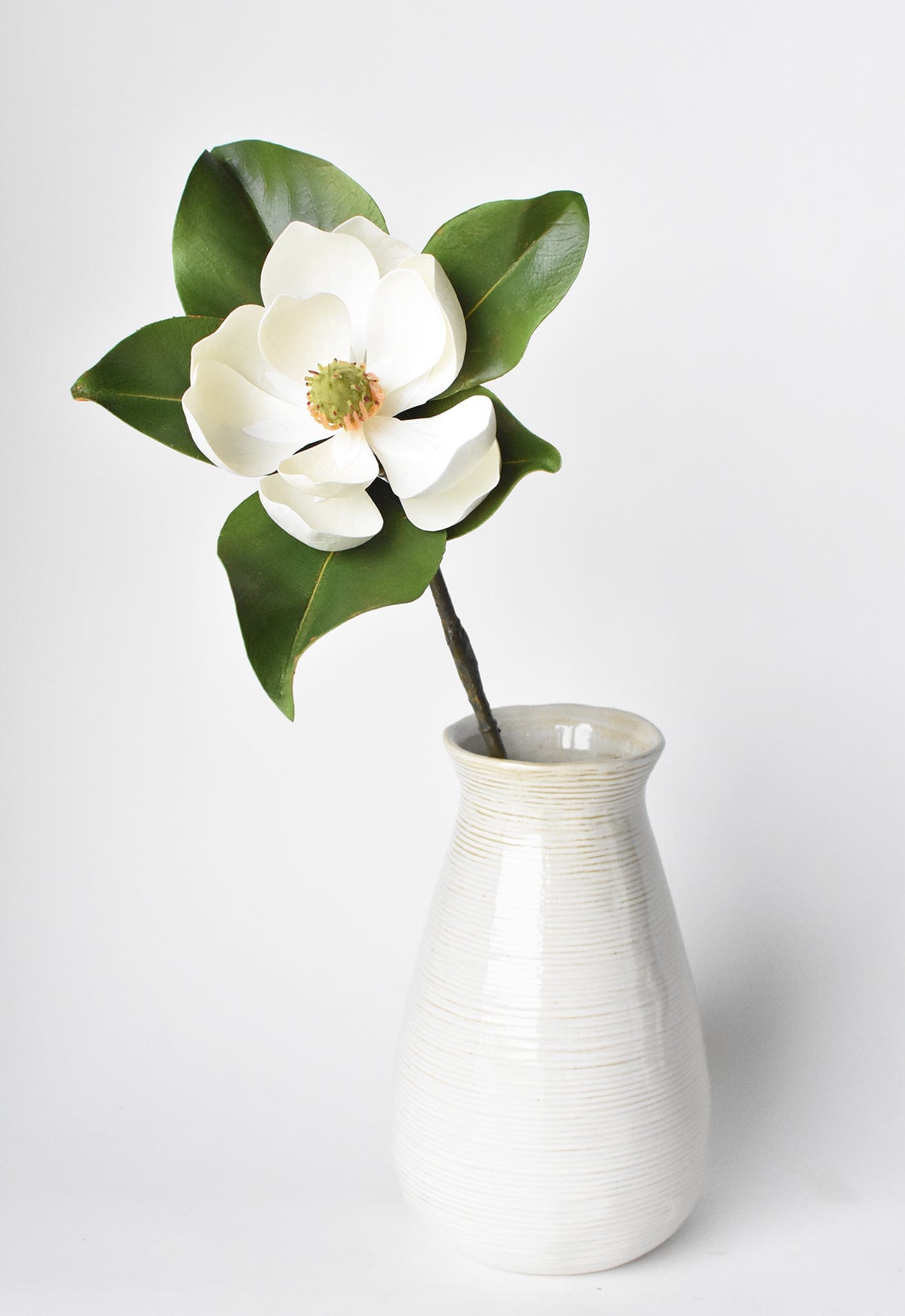 24" Faux Magnolia Blossom Stem (Online exclusive)