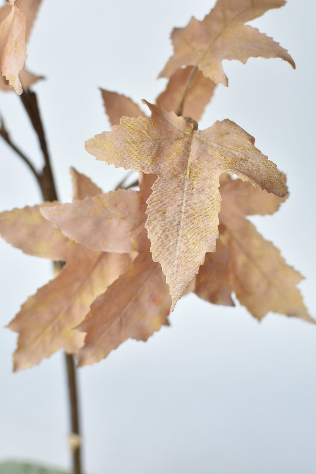 34" Faux Tan Maple Leaf Bundle (includes 2 Stems) (Online Exclusive)