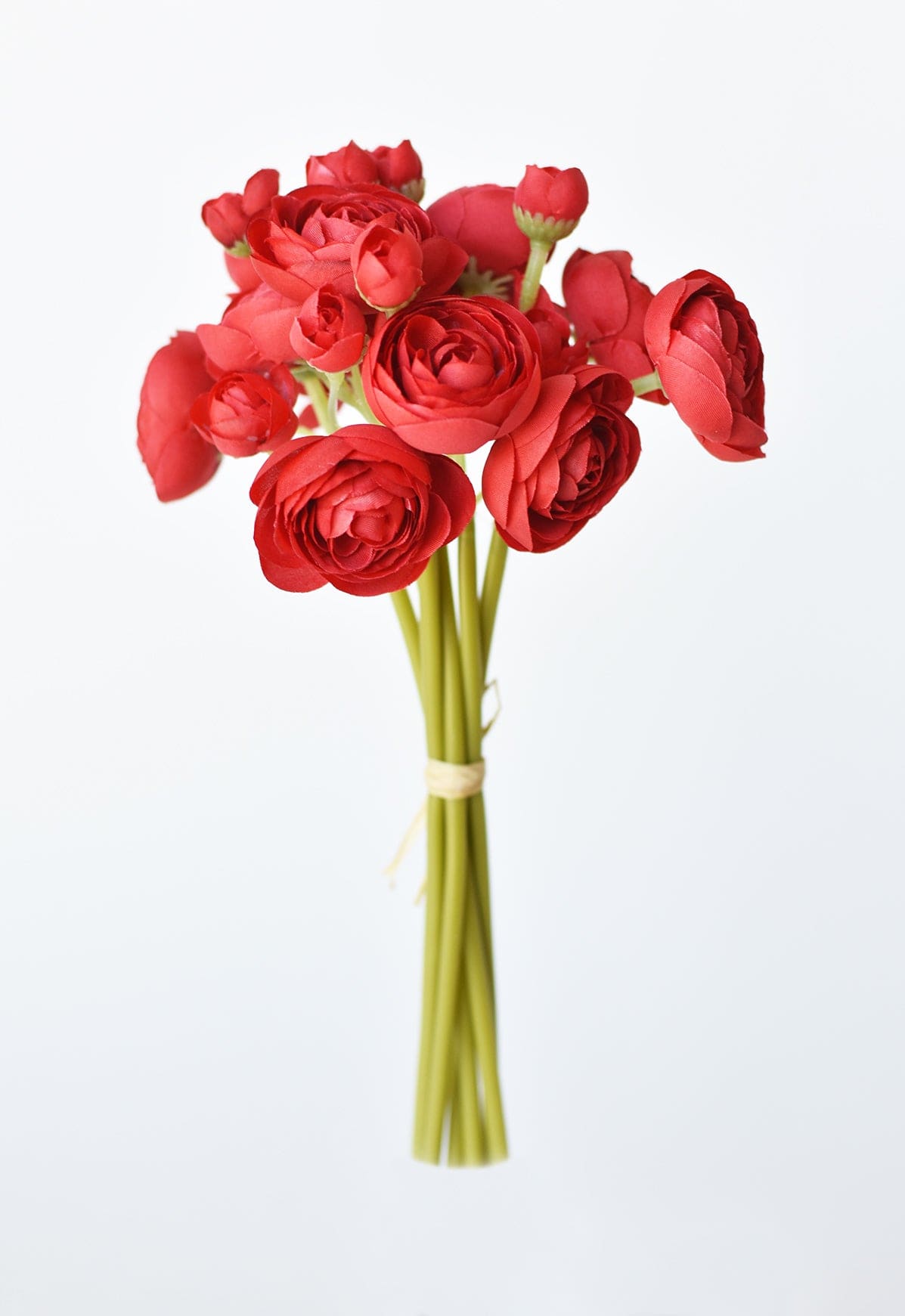 10.5" Faux Red Ranunculus Stem Bundle  (online exclusive)