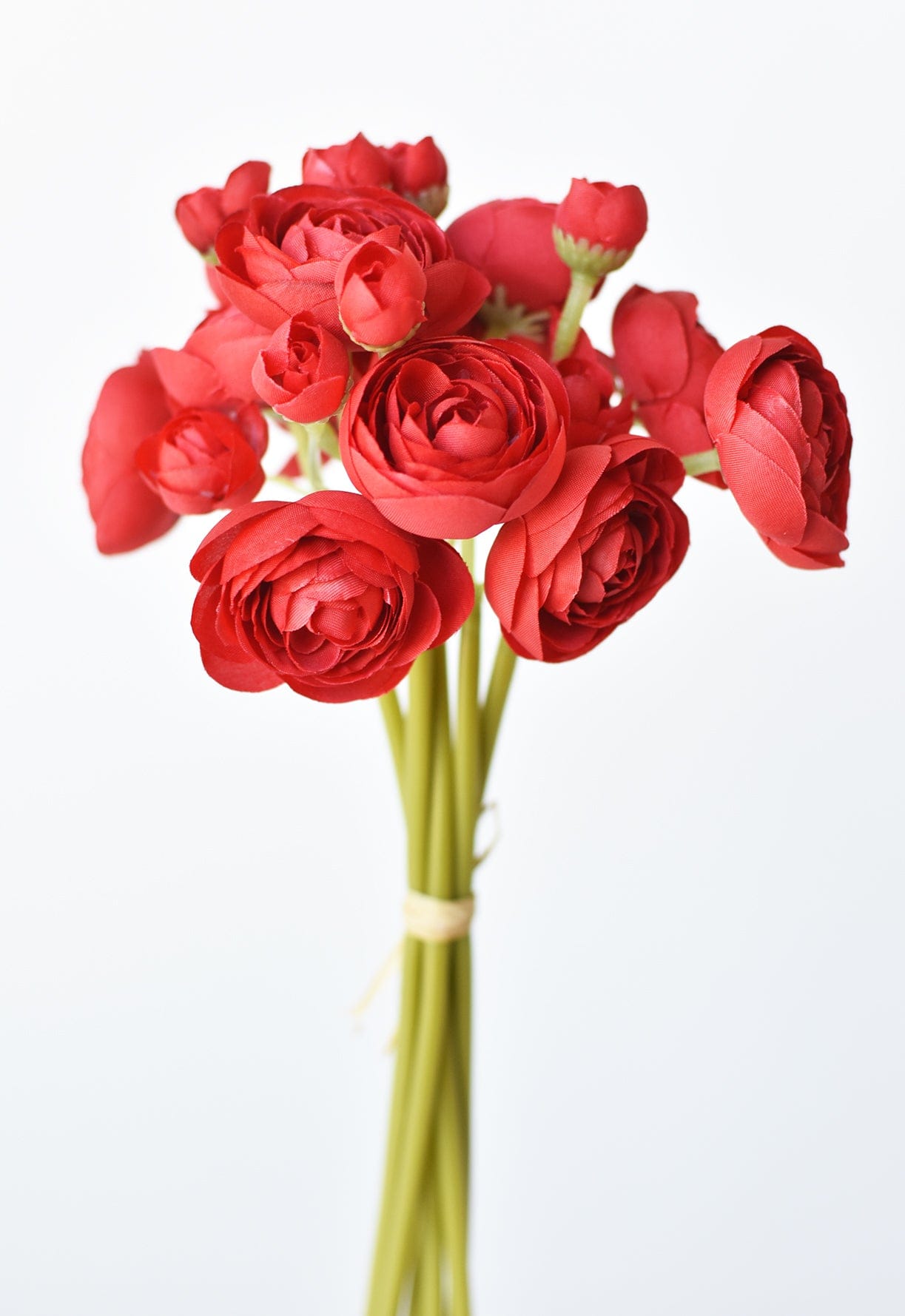 10.5" Faux Red Ranunculus Stem Bundle  (online exclusive)