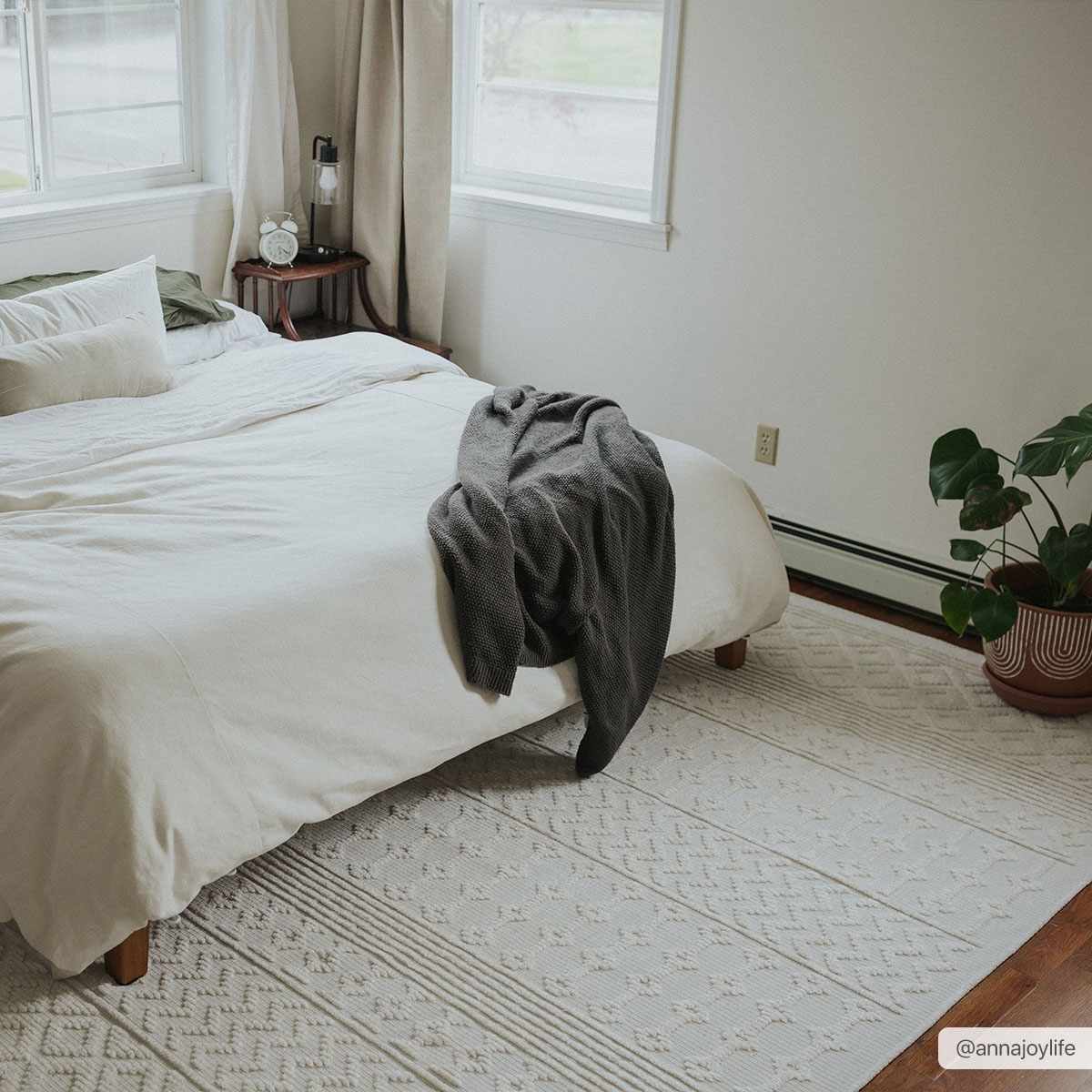 Drago White Washable Area Rug  (online exclusive