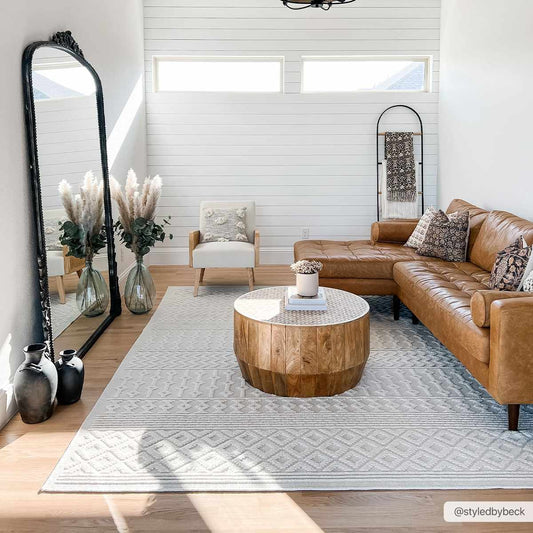 Drago White Washable Area Rug  (online exclusive