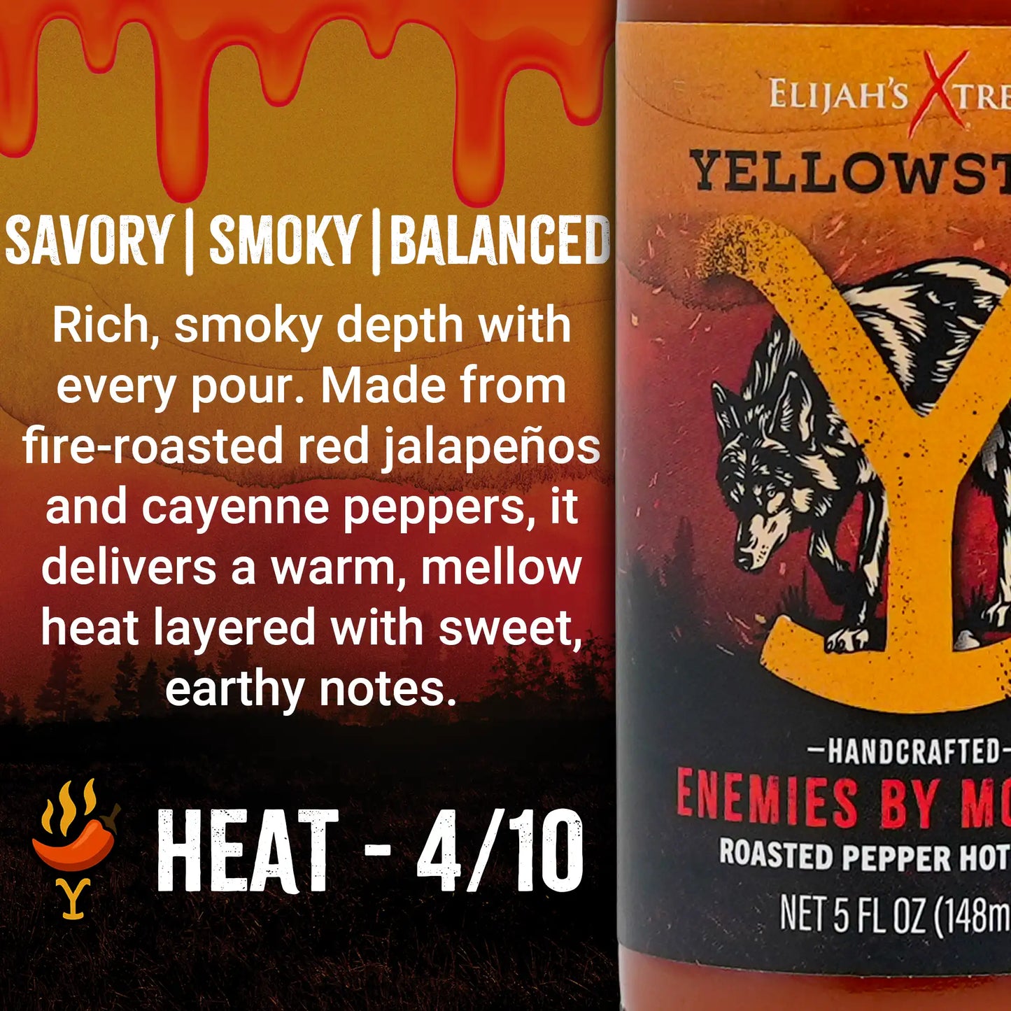Yellowstone Hot Sauce Variety Pack 4 Bottles (Online Exclusive)
