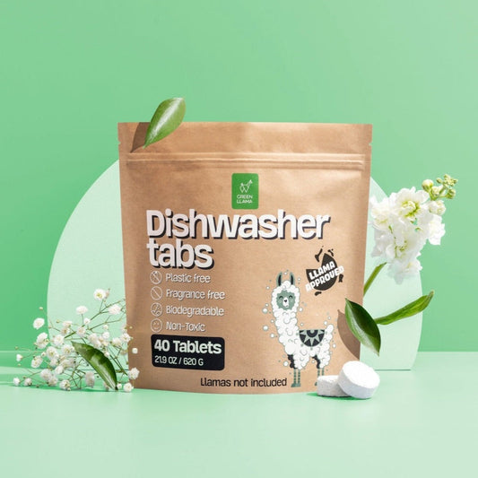 Eco-Friendly Dishwasher Tablets -  (Online Exclusive) Plastic-Free, Fragrance & PVA Free, 40 Loads