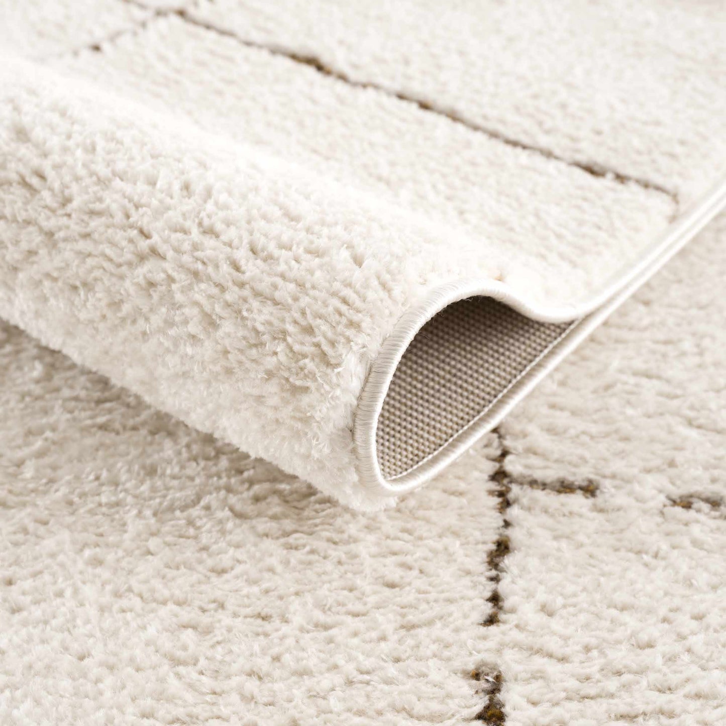 Koume Ivory & Brown Area Rug  (online exclusive