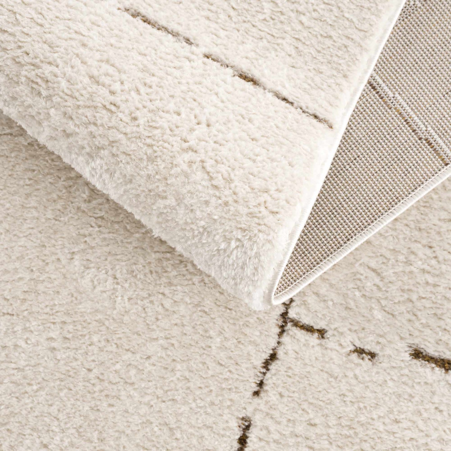 Koume Ivory & Brown Area Rug  (online exclusive
