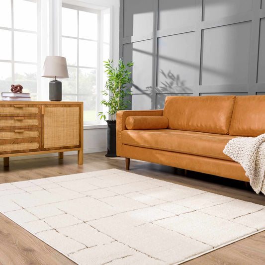 Koume Ivory & Brown Area Rug  (online exclusive