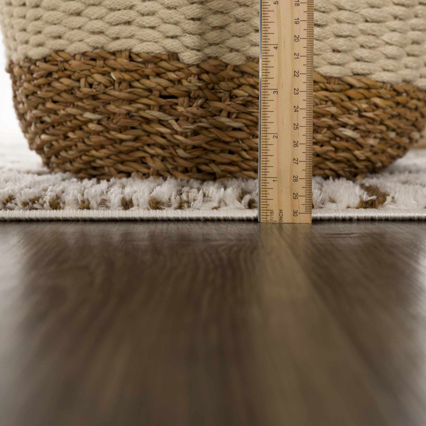 Leryn Brown Checkered Plush Rug  (online exclusive