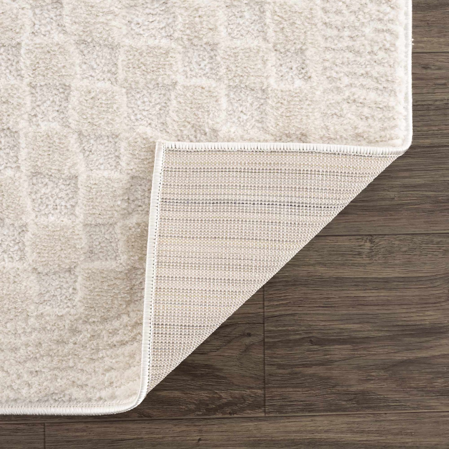 Leryn Ivory Checkered Area Rug  (online exclusive
