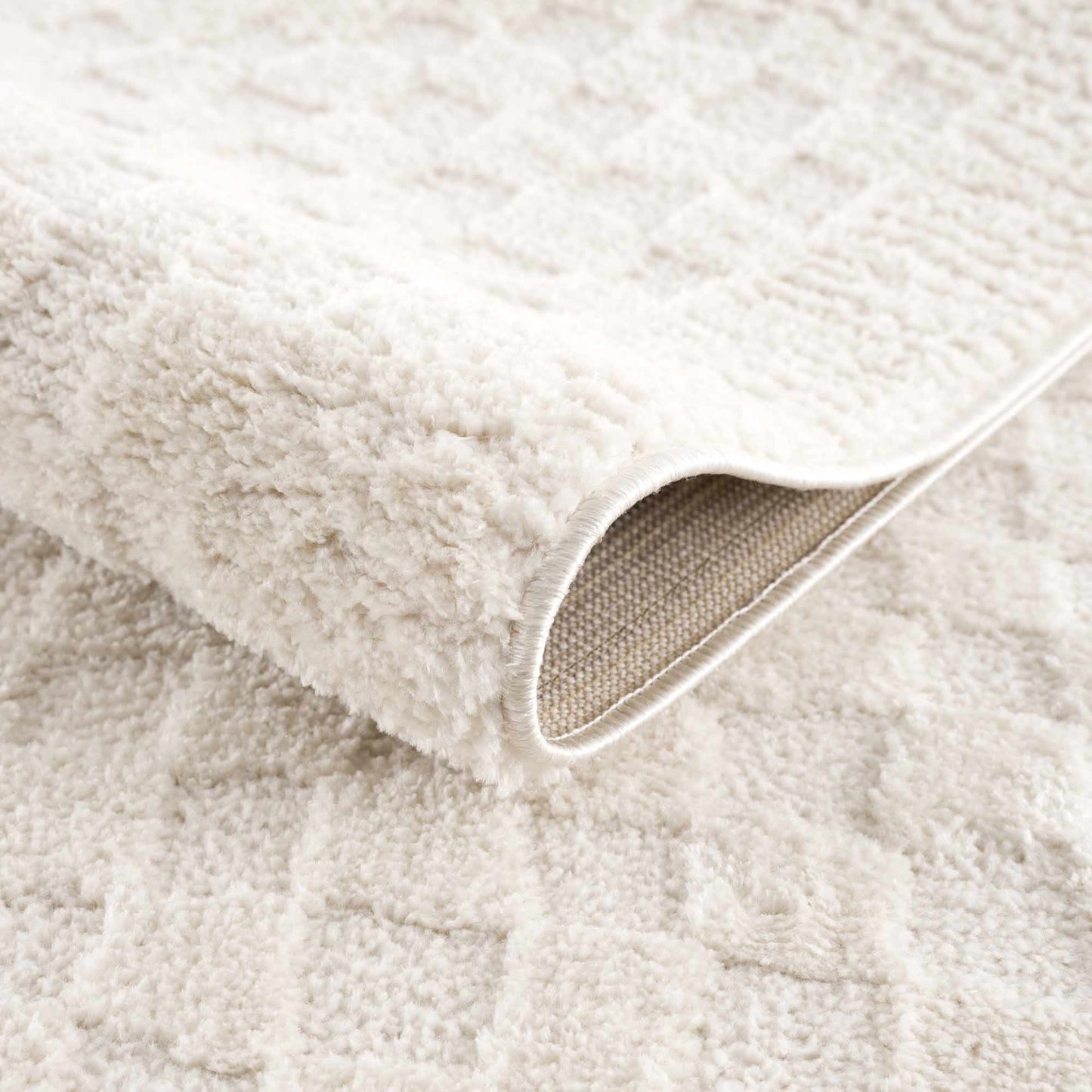 Leryn Ivory Checkered Area Rug  (online exclusive