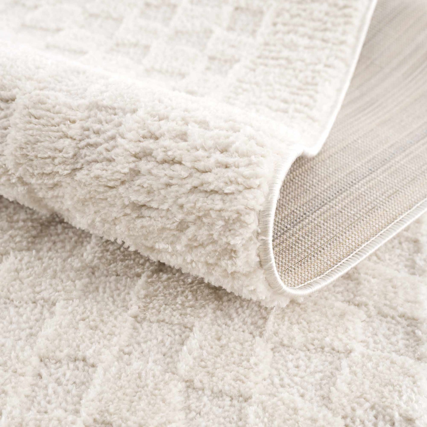 Leryn Ivory Checkered Area Rug  (online exclusive