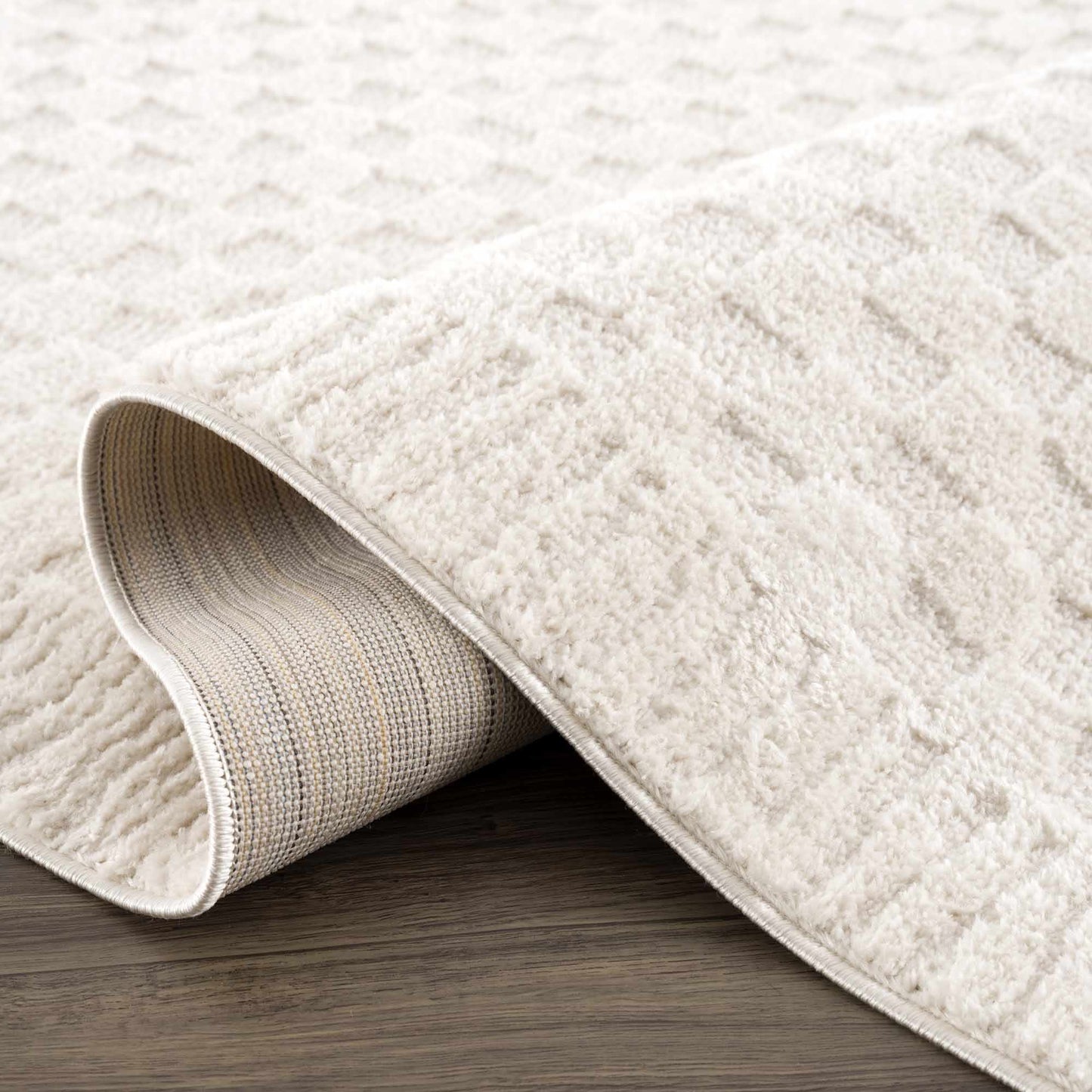 Leryn Ivory Checkered Area Rug  (online exclusive