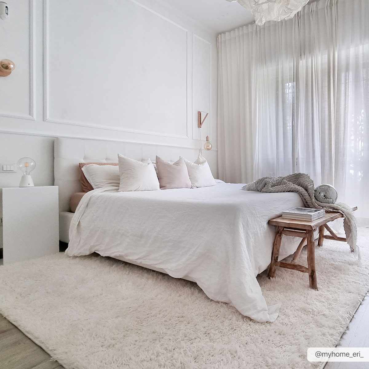 Faina Solid Cream Shag Washable Area Rug - Clearance (online exclusive)