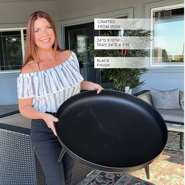 Raised Metal Fire Pit Bowl (Online Exclusive)