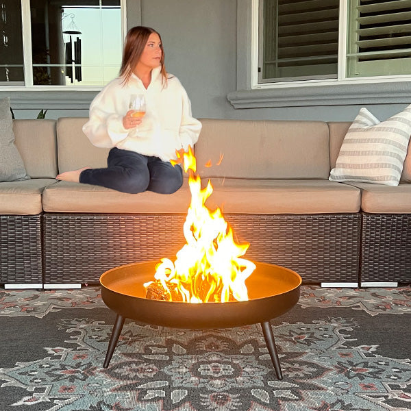 Raised Metal Fire Pit Bowl (Online Exclusive)
