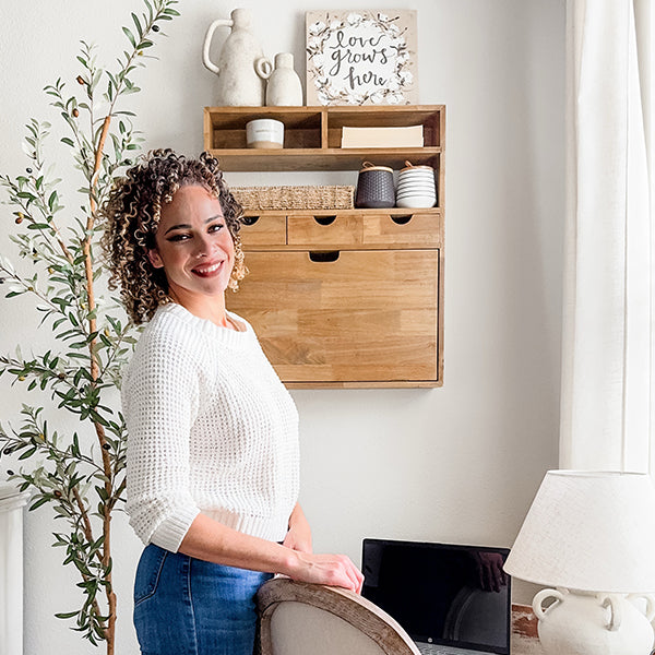 Rustic Oak Wood Fold Down Shelf (Online Exclusive)