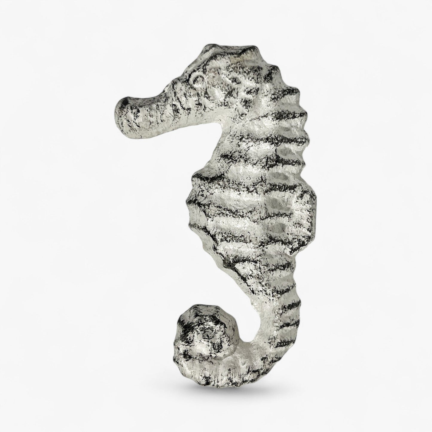 Seahorse Drawer Pull, (Online Exclusive) Distressed White Cast Iron Cabinet Knob
