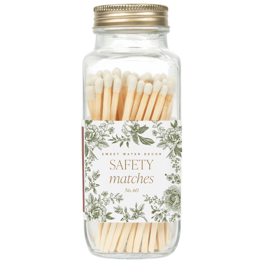 Green Delft White Tip Safety Matches - 60 Count, 3.75"  (Online Exclusive
