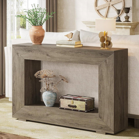 Modern Farmhouse 47-inch Long Entryway / Console Table in Grey Wood Finish (Online Exclusive)