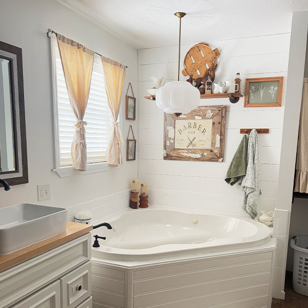 Handcrafted Bulbous Milk Glass Pendant (Online Exclusive)