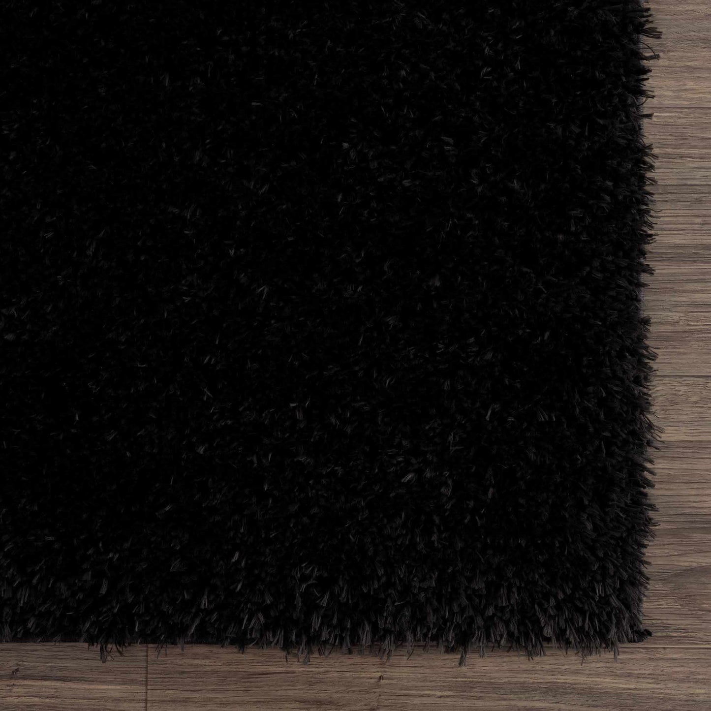 Faina Solid Black Shag Washable Area Rug - Clearance   (online exclusive