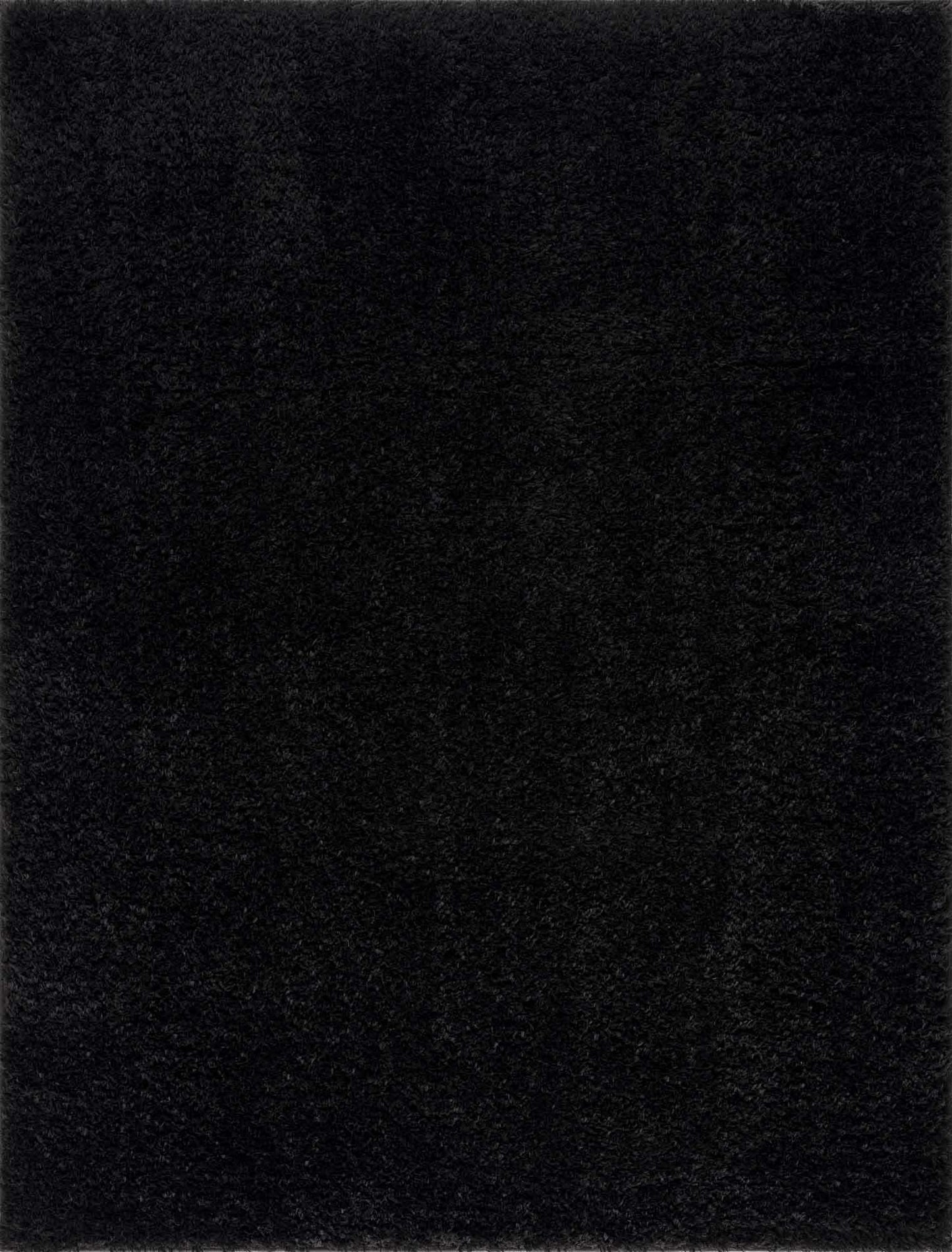 Faina Solid Black Shag Washable Area Rug - Clearance   (online exclusive