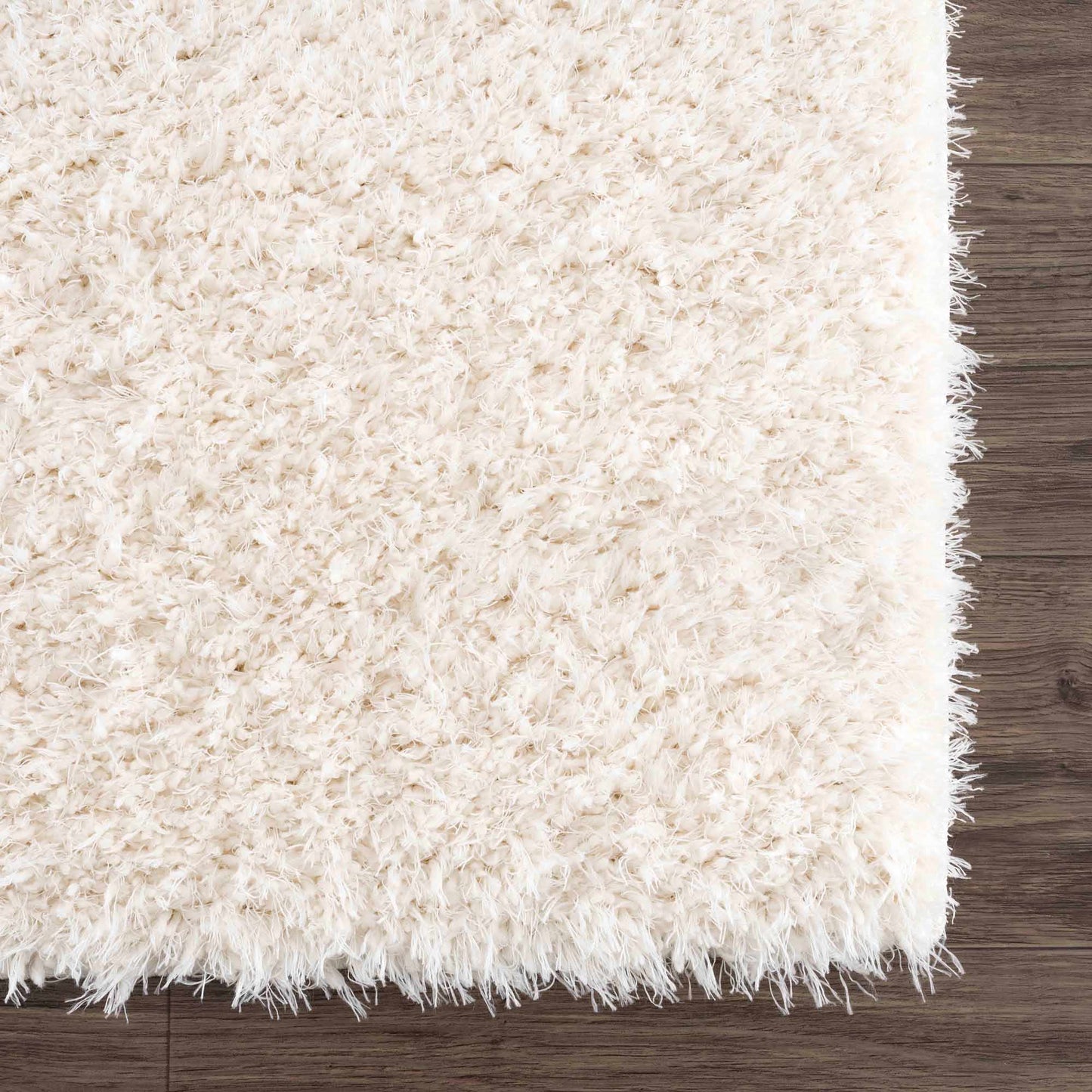 Faina Solid Cream Shag Washable Area Rug - Clearance (online exclusive)
