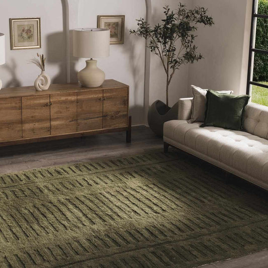 Washable Wool Rug - Green  (online exclusive