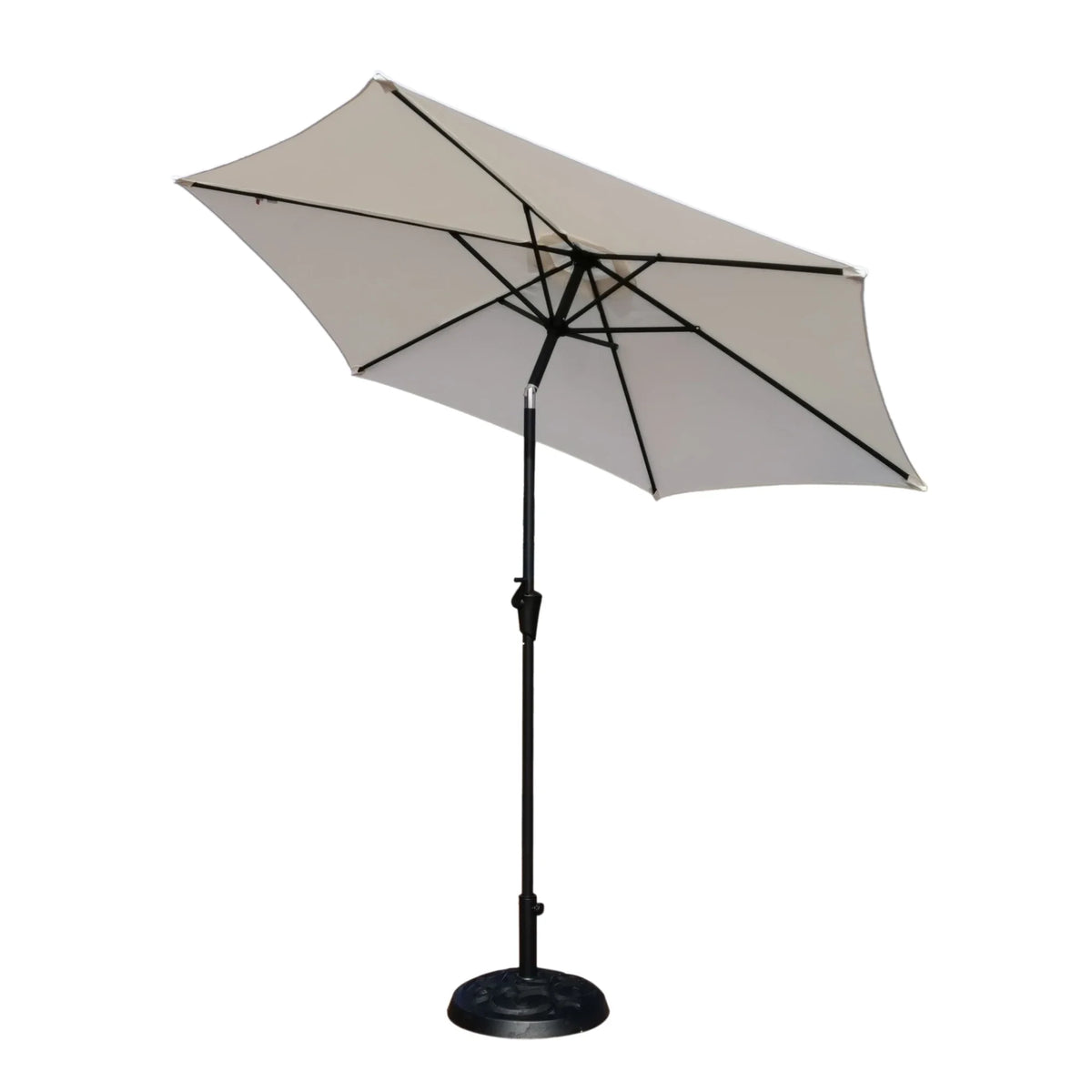 (Online Exclusive) Beige 8.8 Feet Outdoor Aluminum Patio Umbrella Waterproof and Foldable for Courtyard Furniture