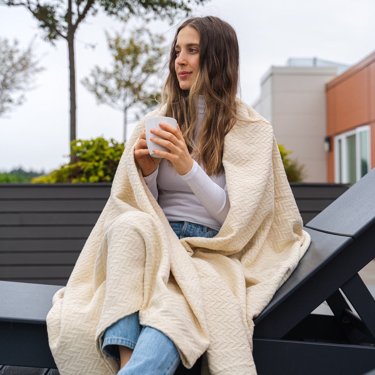 Herringbone Cotton Blanket (Online Exclusive)