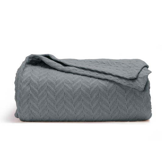 Herringbone Cotton Blanket (Online Exclusive)