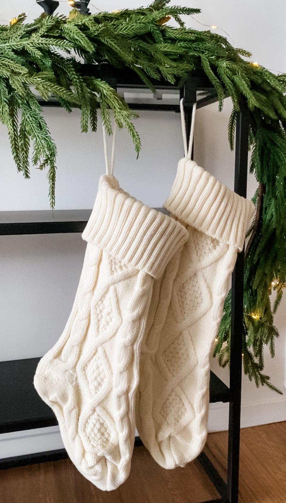 Diamond Knitted Christmas Stocking (Online Exclusive)
