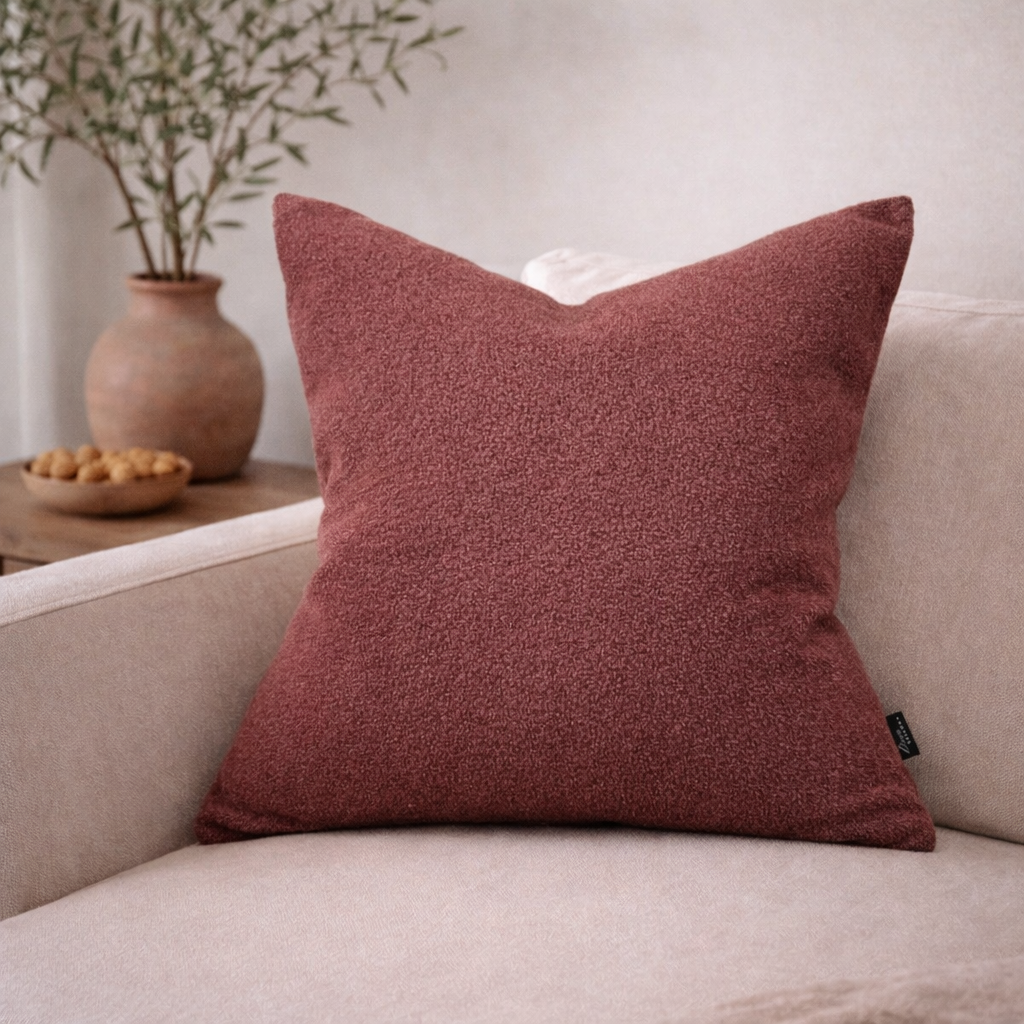 Berry Sherpa Pillow Cover (Online Exclusive)