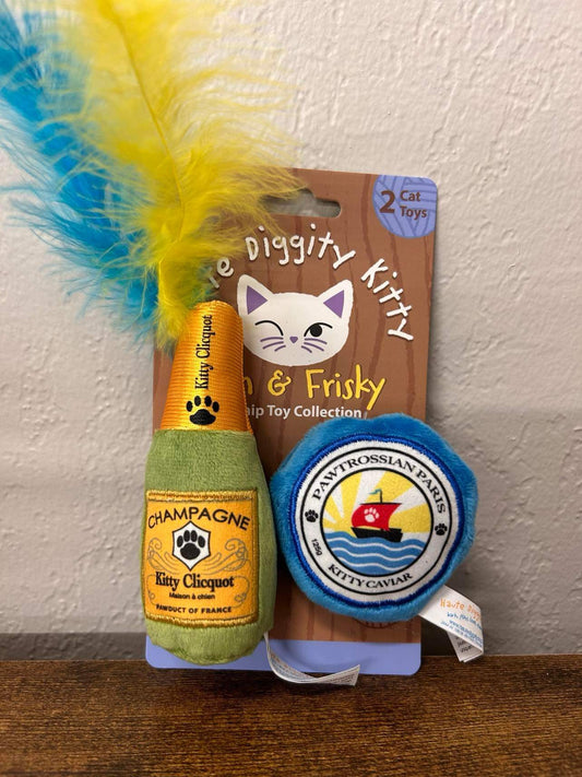 Kitty Clicquot Bottle & Caviar Catnip Toys