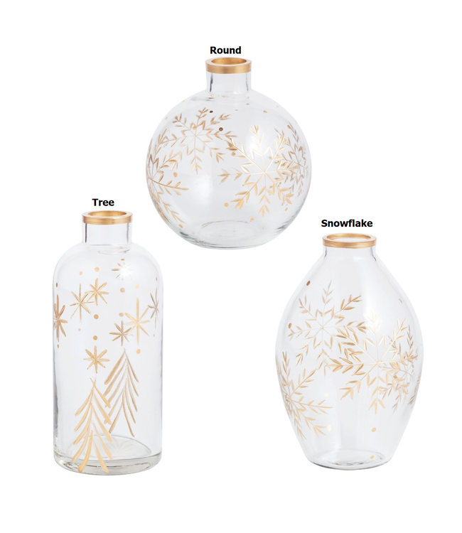 SNOWFLAKE BUD VASES