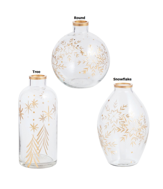SNOWFLAKE BUD VASES