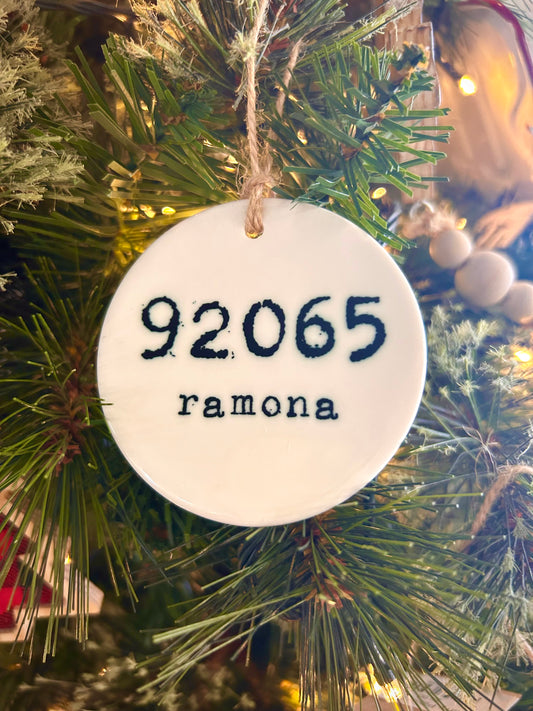 Ramona Zip Code Ornament