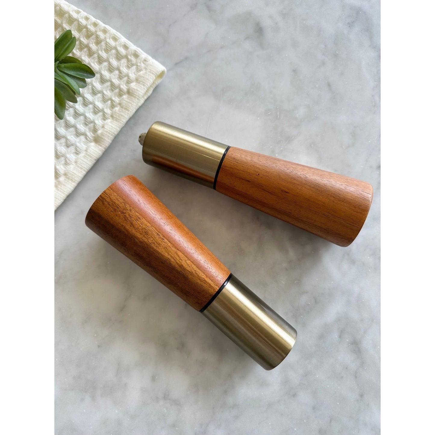 Acacia Wood Salt & Pepper Grinders  (Online Exclusive)