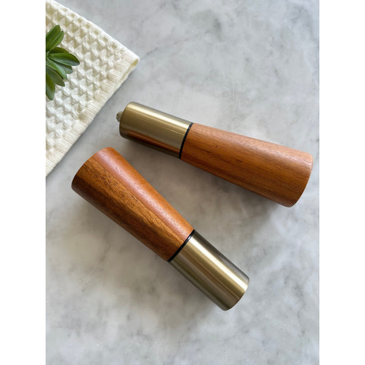 Acacia Wood Salt & Pepper Grinders  (Online Exclusive)