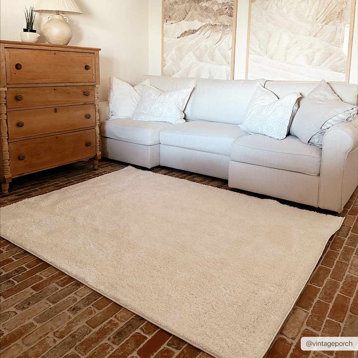 Judy White Washable Area Rug  (online exclusive