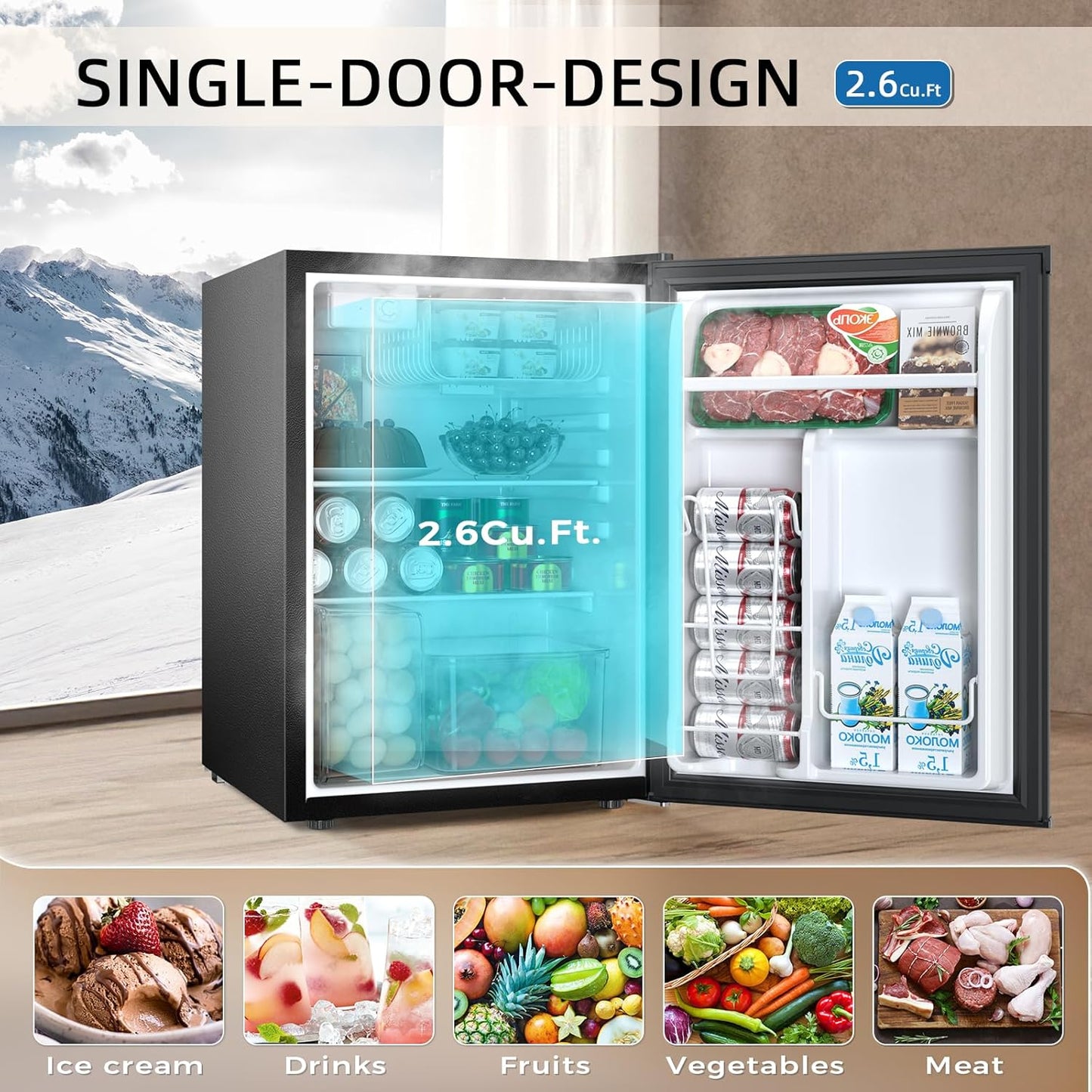 1.6\2.6\3.2 cu. ft Mini Fridge with Freezer  (Online Exclusive)
