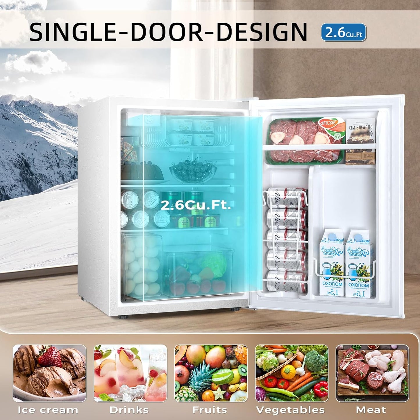 1.6\2.6\3.2 cu. ft Mini Fridge with Freezer  (Online Exclusive)