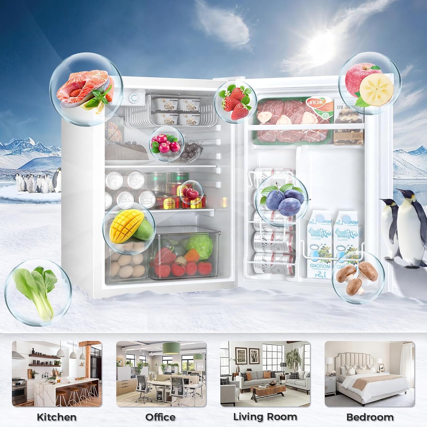 1.6\2.6\3.2 cu. ft Mini Fridge with Freezer  (Online Exclusive)